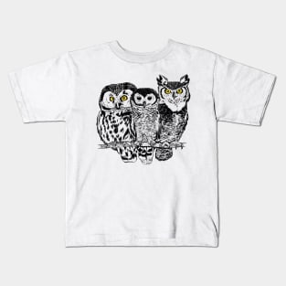 Three owls Kids T-Shirt